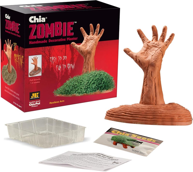 Chia Pet Zombie Pet with Seed Pack, Decorative Pottery Planter, Easy to Do and Fun to Grow, Novelty Gift, Perfect for Any Occasion - Image 2